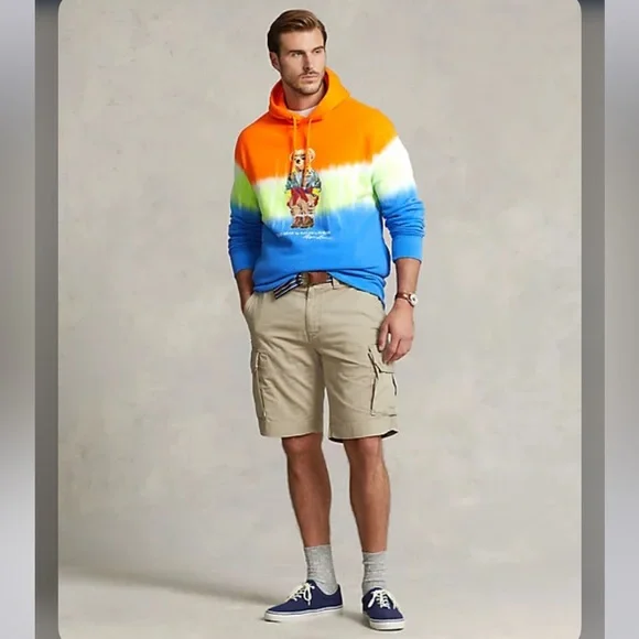 Men’s Polo Ralph Lauren Big & Tall Polo Bear Tie Dye Fleece Hoodie